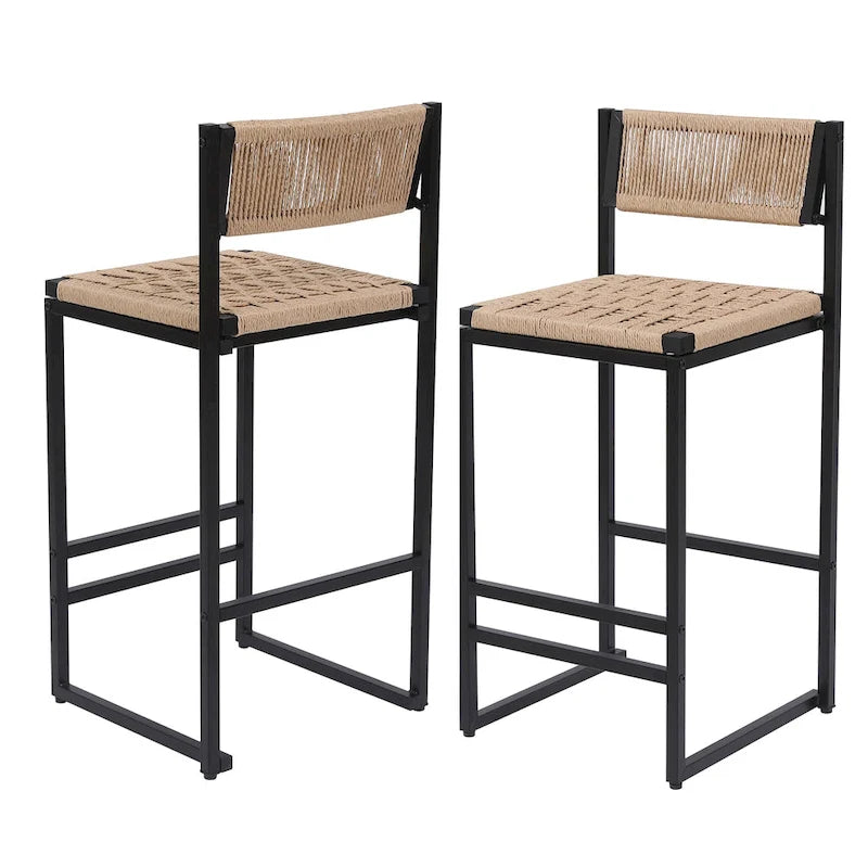 Chaises de salle à manger/tabourets de bar en corde de papier tressée