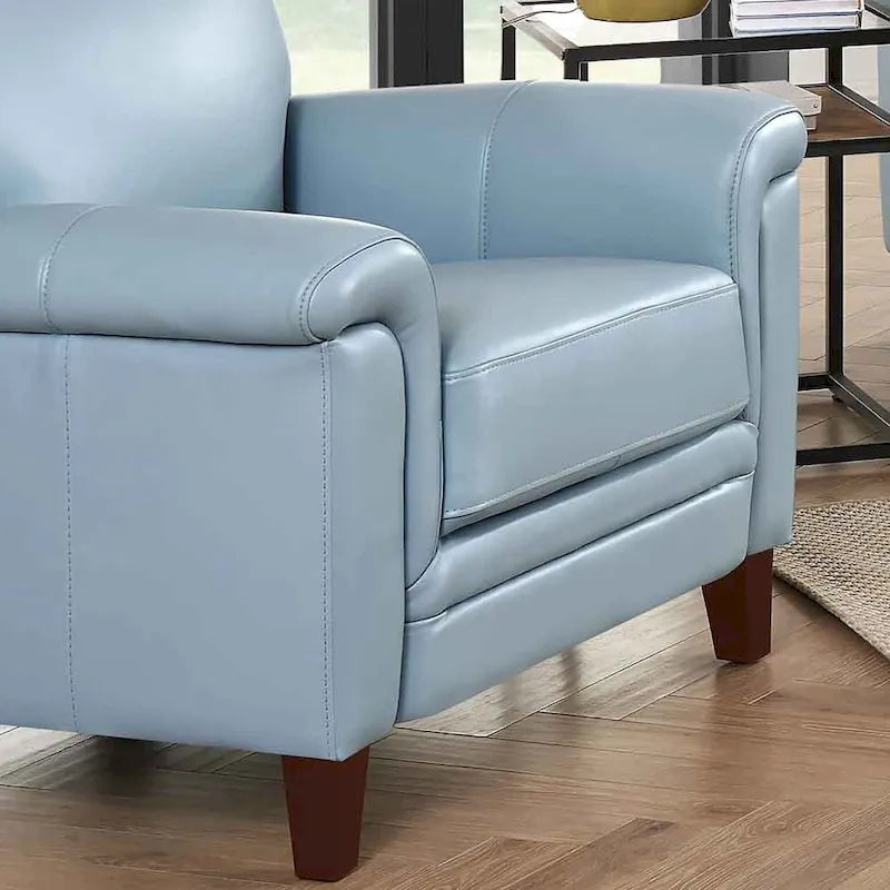 Chaise en cuir de vachette pleine fleur avec mousse à mémoire de forme et ressorts