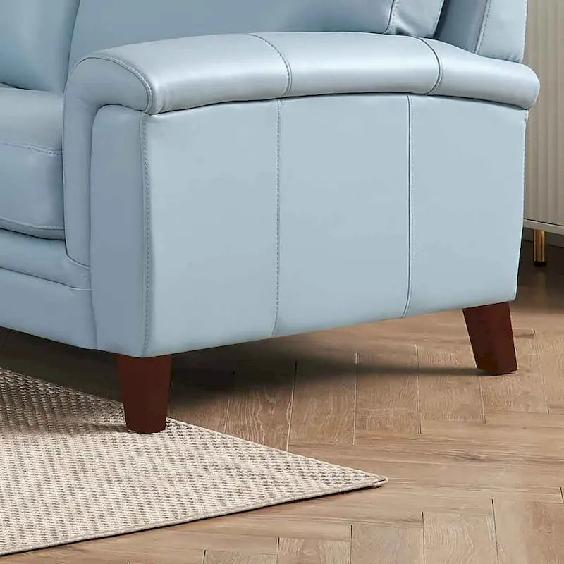 Chaise en cuir de vachette pleine fleur avec mousse à mémoire de forme et ressorts
