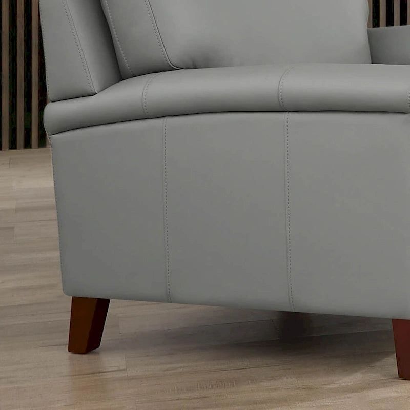 Chaise en cuir de vachette pleine fleur avec mousse à mémoire de forme et ressorts